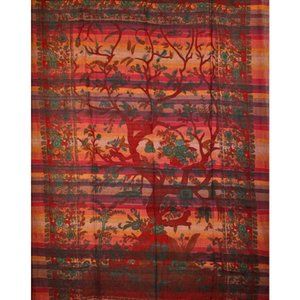 Tree of Life Birds Art in Handloom Cotton Tapestry